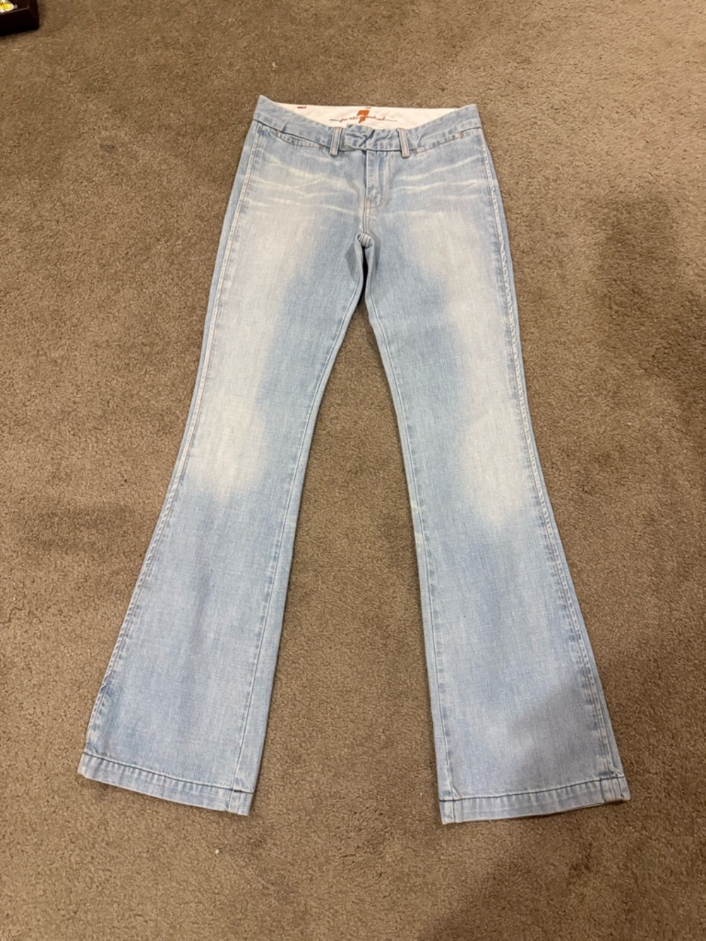 Vintage 7 For All Mankind Light Blue Flare Jeans